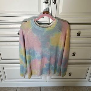 Autumn Cashmere Crewneck Tie Dye Cashmere Sweater